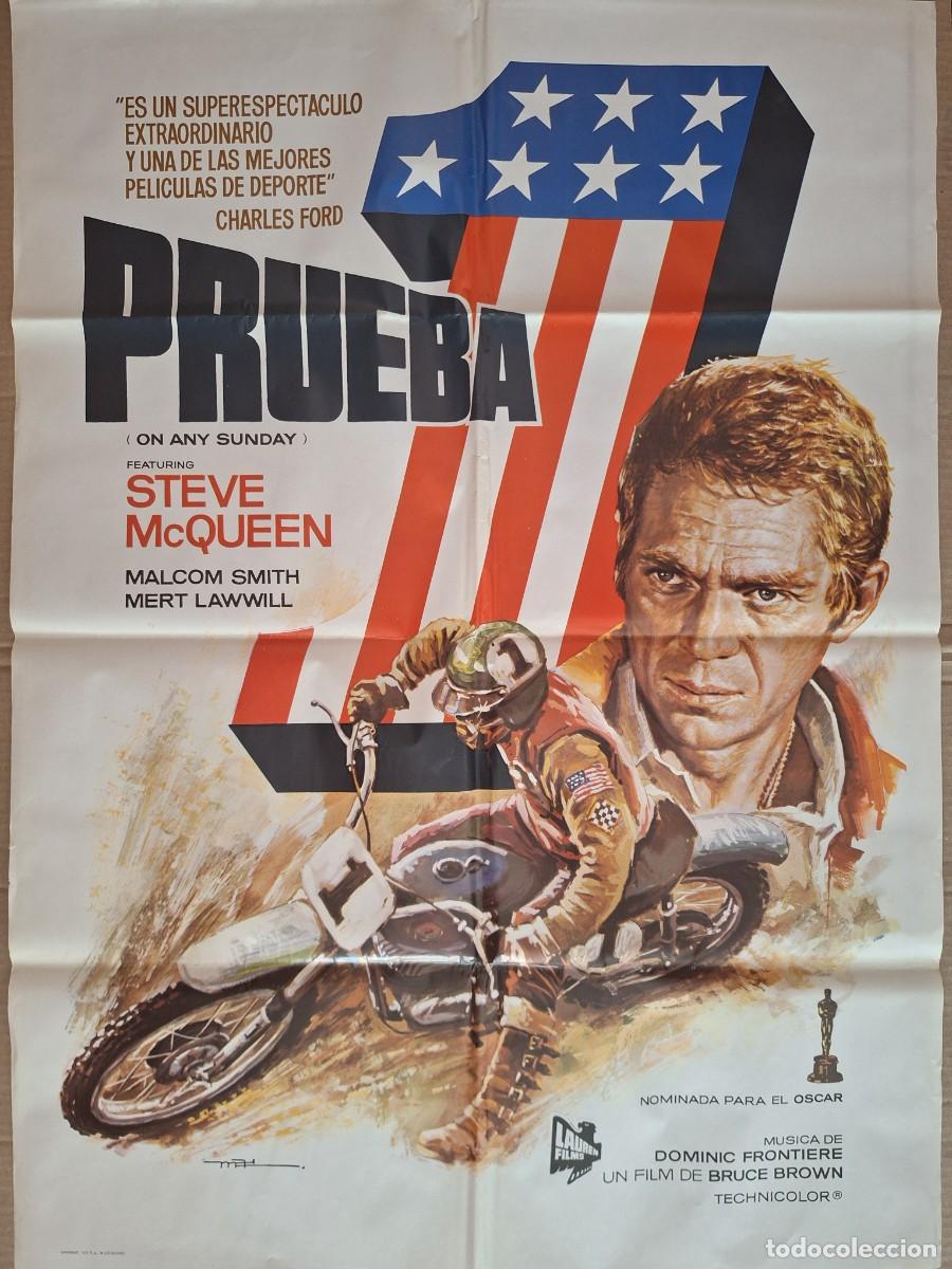 Cine: CARTEL CINE PELICULA PRUEBA STEVE MC QUEEN A&Ntilde;O 1982 NOMINADA PARA OSCAR A 316