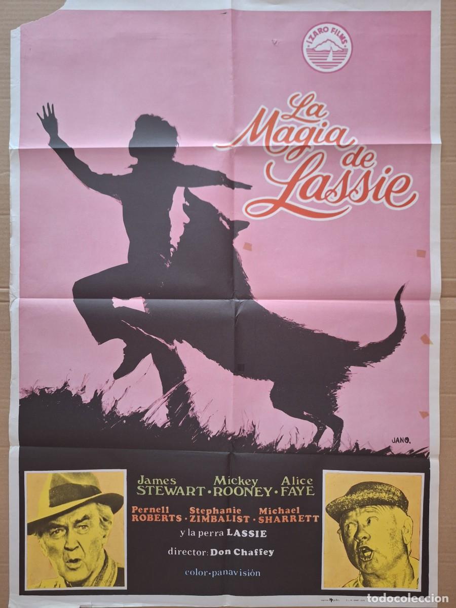 Cine: CARTEL CINE PELICULA LA MAGIA DE LASSIE JAMES STEWARD MICKEY ROONEY JANO A&Ntilde;O 1978 A 330