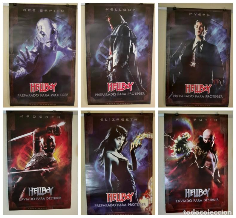 Cine: Hellboy 2004 Set Completo 6 Carteles Originales Personajes