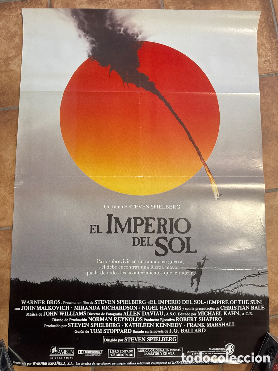 Cine: EL IMPERIO DEL SOL CARTEL ORIGINAL ESTRENO STEVEN SPIELBERG 1987 POSTER