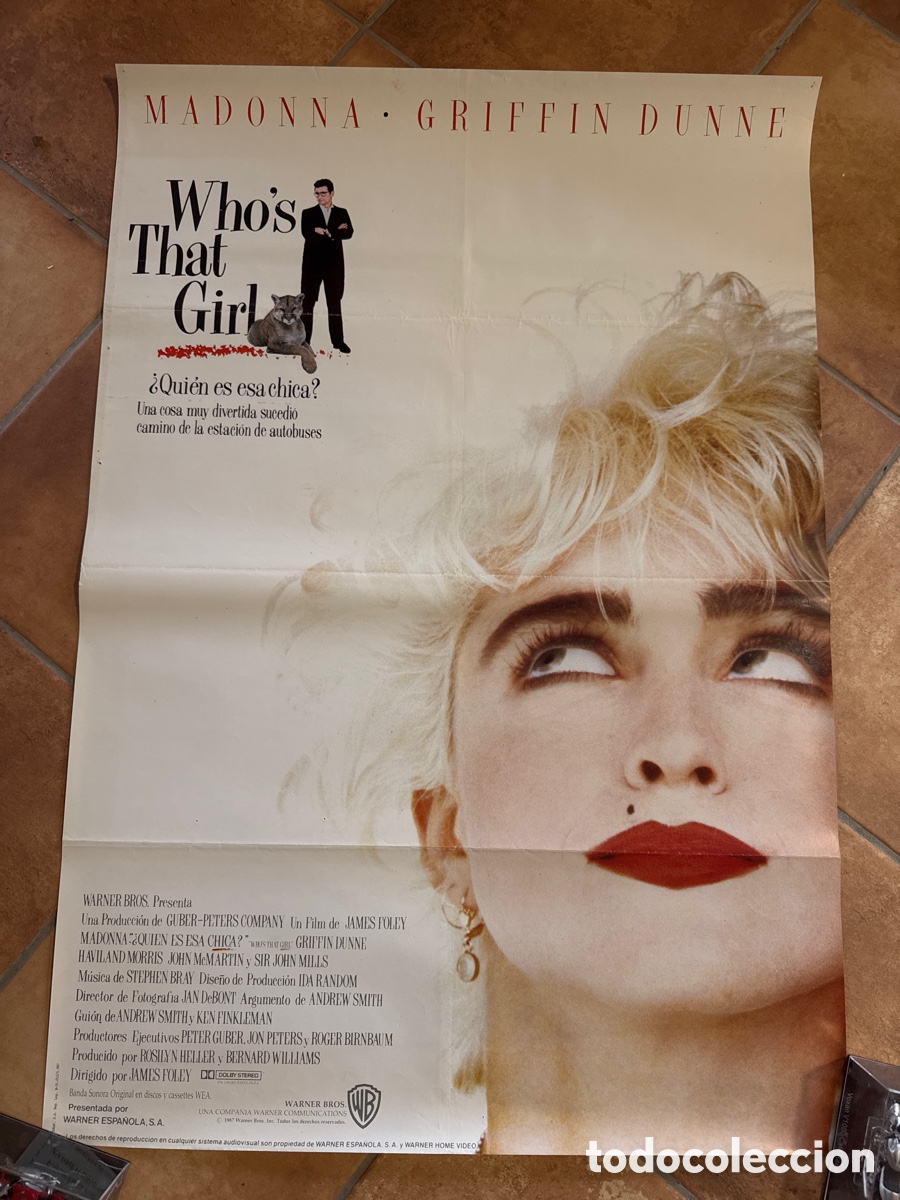 Cine: WHO&rsquo;S THAT GIRL POSTER ORIGINAL MADONNA 1987 CARTEL GRIFFIN DUNE