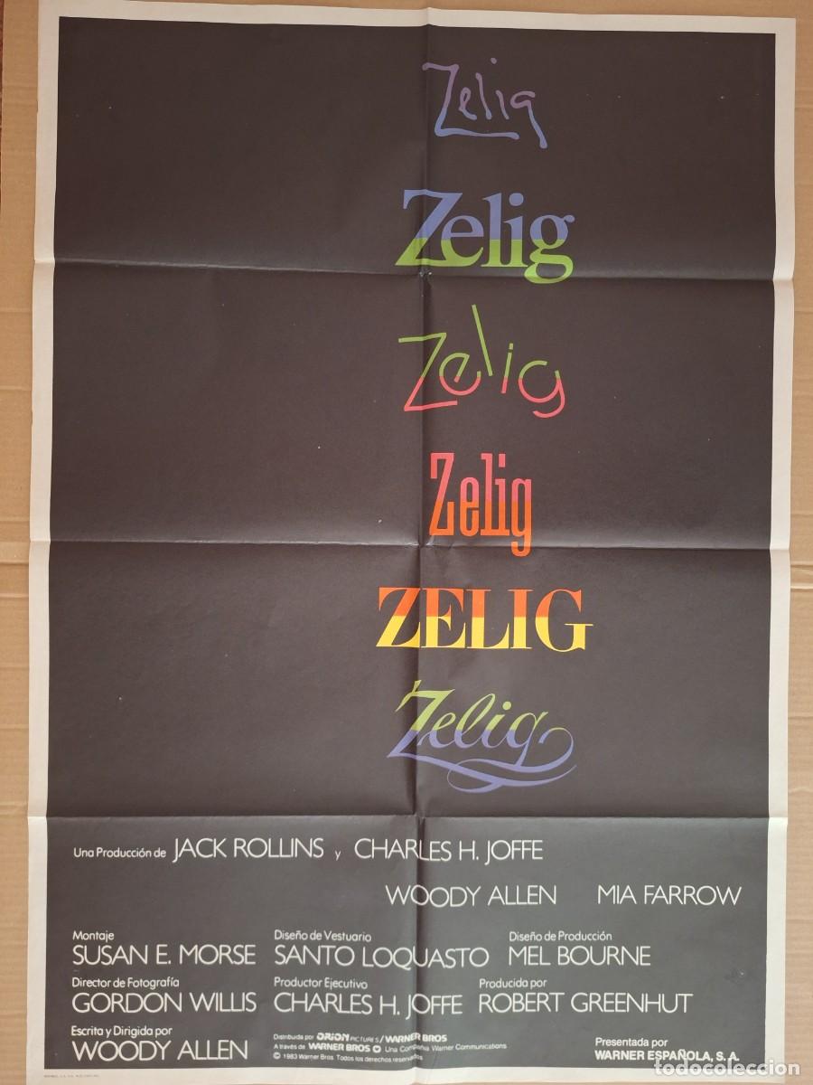 Cine: CARTEL CINE PELICULA ZELIG WOODY ALLEN MIA FARROW A&Ntilde;O 1983 A 332
