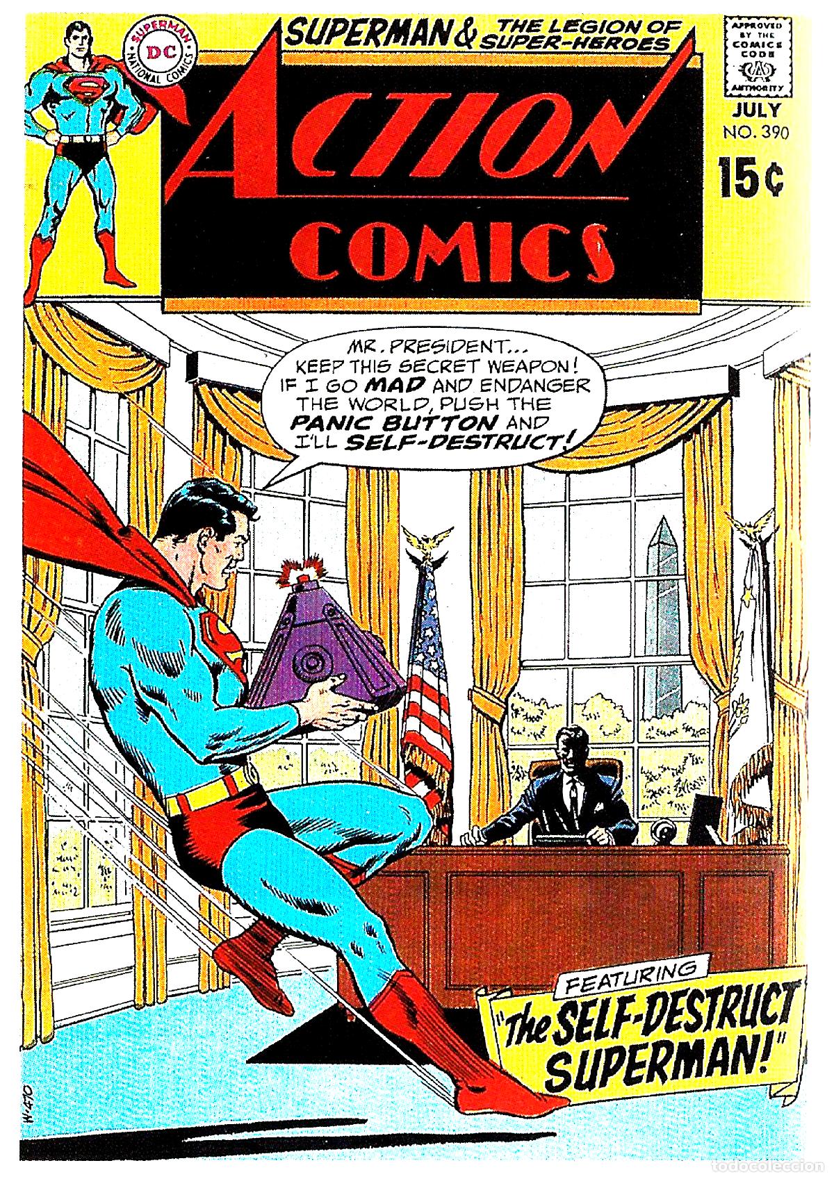 Cinema: Poster DIN 4 numero 1667 :Superman numero 390 en ACTION COMICS -