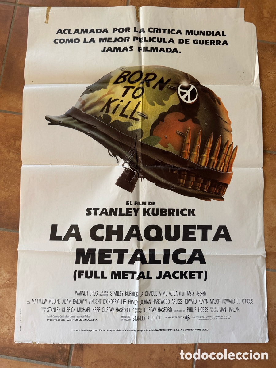 Kino: LA CHAQUETA METALICA 1987 CARTEL POSTER CINE STANLEY KUBRICK FULL METAL JACKET VIETNAM
