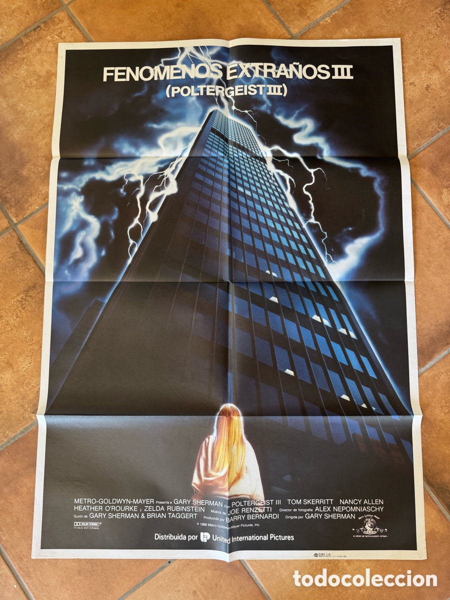 Cine: POLTERGEIST III 1988 CARTEL POSTER CINE GARY SHERMAN HEATHER O'ROURKE TERROR