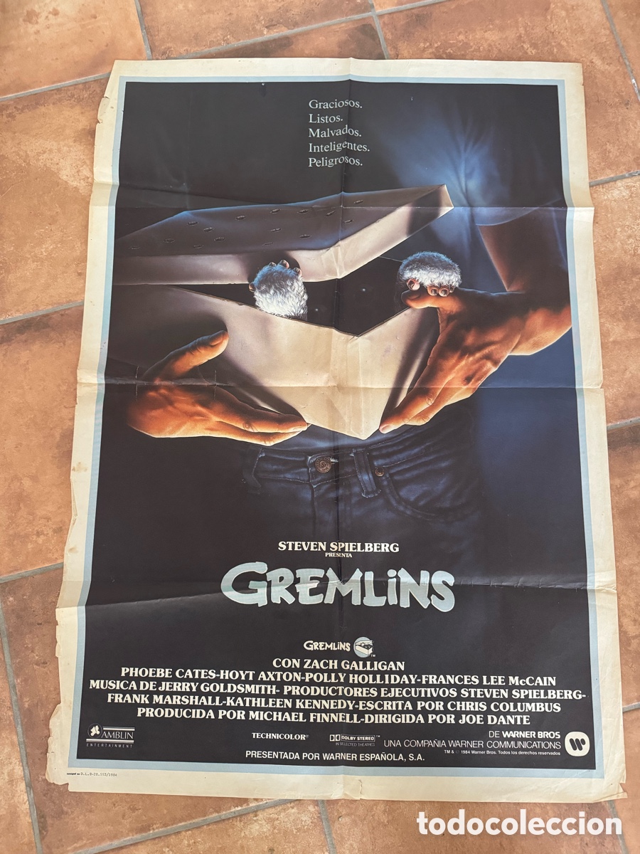 Cine: GREMLINS 1984 CARTEL POSTER CINE JOE DANTE STEVEN SPIELBERG PHOEBE CATES