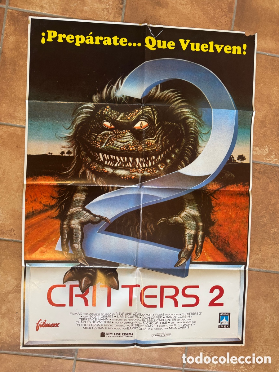 Cine: CRITTERS 2 1988 CARTEL POSTER CINE MICK GARRIS TERROR CIENCIA FICCION COMEDIA