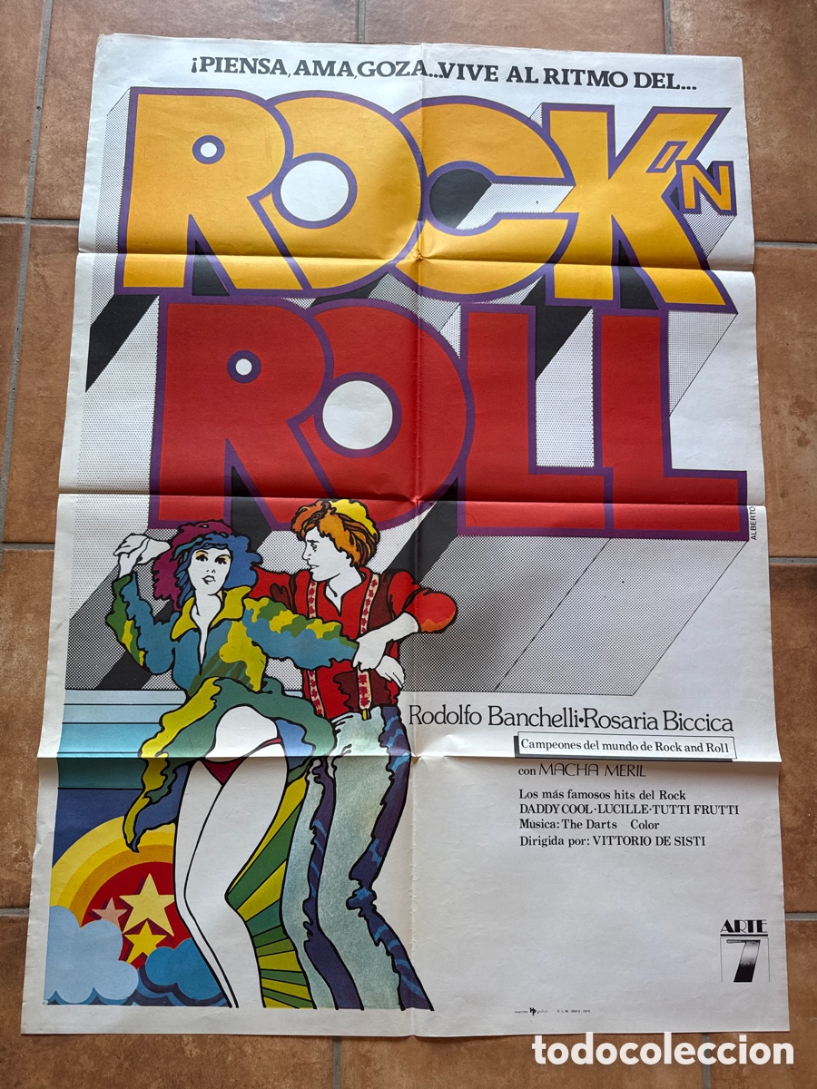 Cine: ROCK N ROLL 1978 CARTEL POSTER CINE VITTORIO DE SISTI MUSICA COMEDIA