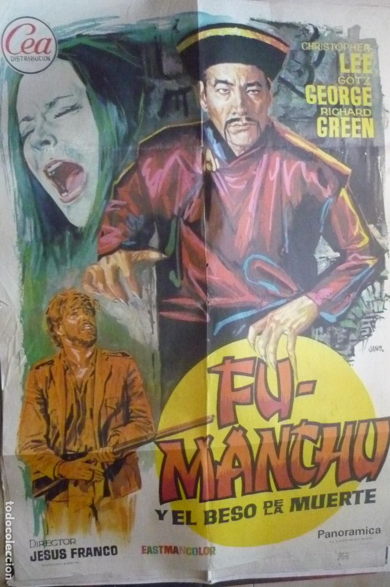 Cine: cartel cine 1 x 7o fu manchu y el bes de la muerte chistopher lee
