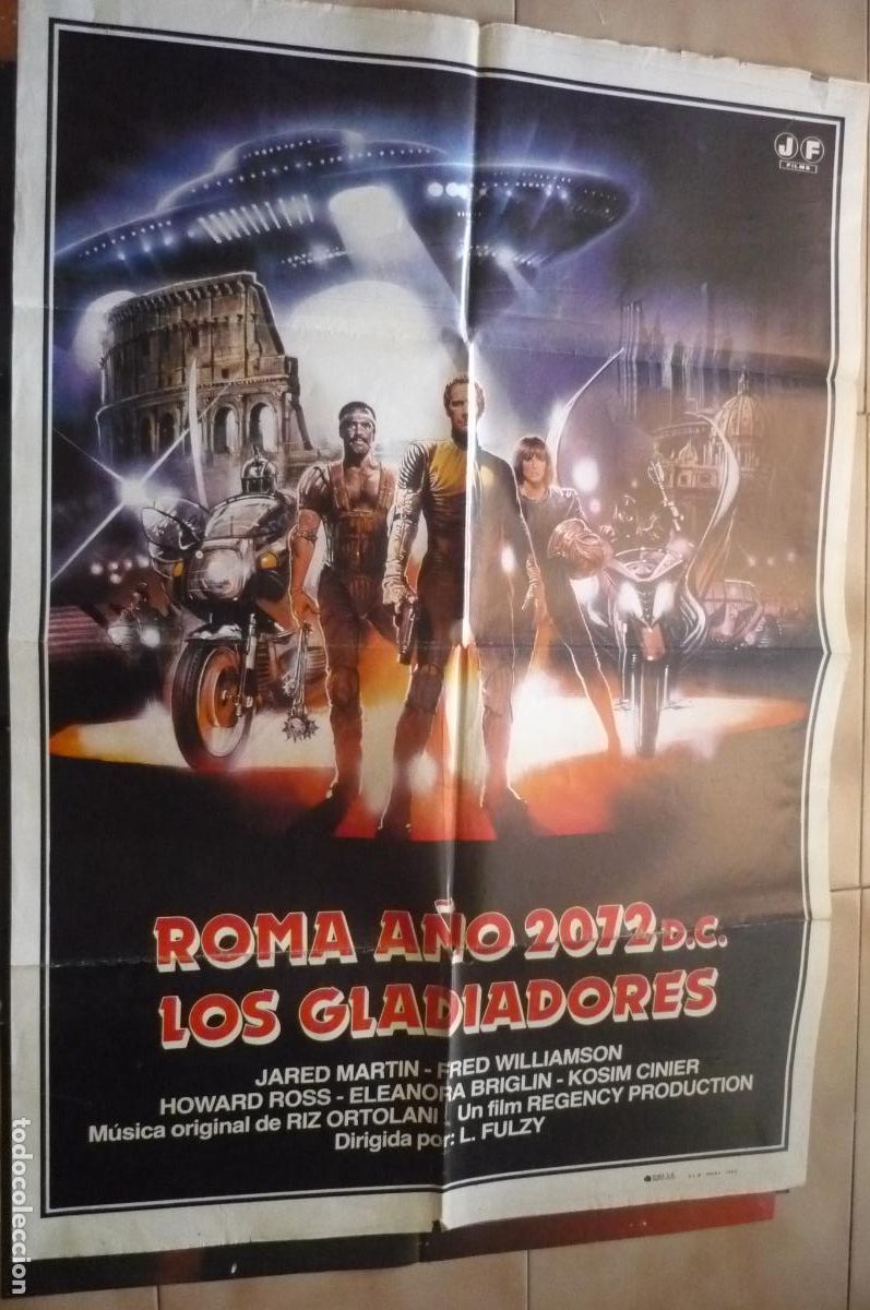 Cine: cartel cine 1 x 7o roma a&ntilde;o 2072 dc los gladiadores