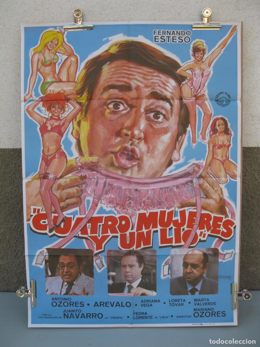 Cine: CUATRO MUJERES Y UN LIO - P&Oacute;STER - CARTEL DE LA PEL&Iacute;CULA - ANTONIO OZORES - AR&Eacute;VALO - MARIANO OZORES