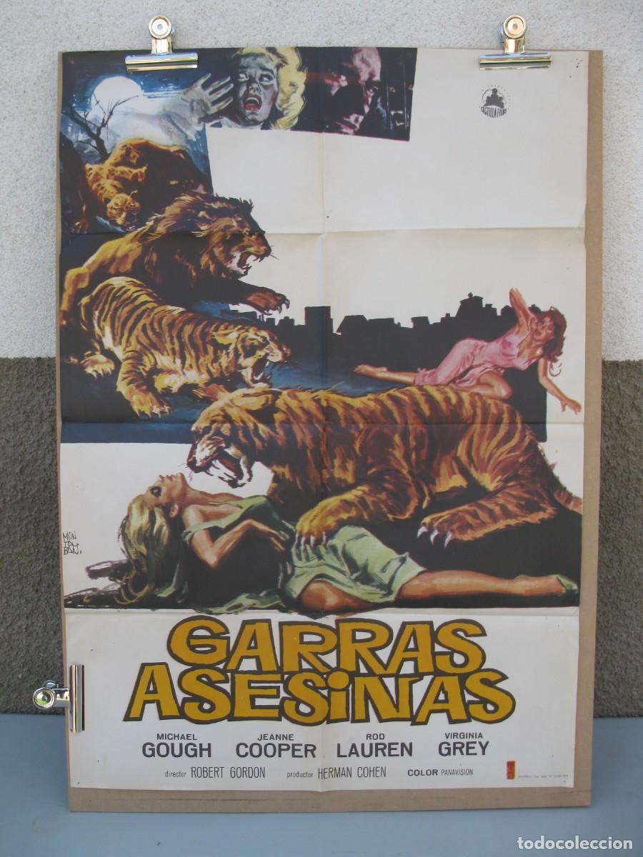 Cine: GARRAS ASESINAS - P&Oacute;STER - CARTEL DE LA PEL&Iacute;CULA - MICHAEL GOUGH - JEANNE COOPER - ROBERT GORDON.