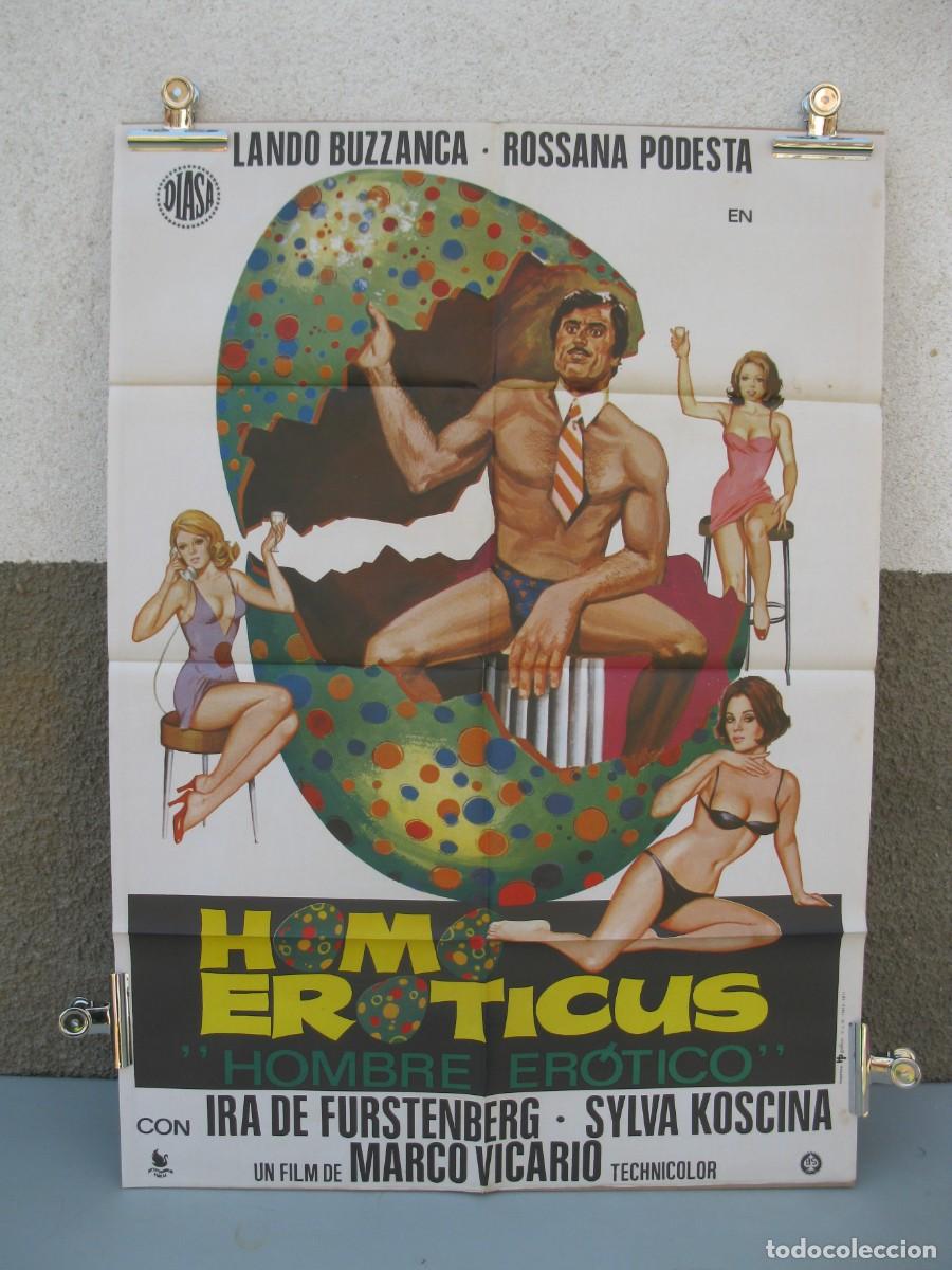 Cine: HOMO EROTICUS - P&Oacute;STER - CARTEL DE LA PEL&Iacute;CULA - IRA DE FURSTENBERG - SYLVA KOSCINA - MARCO VICARIO.