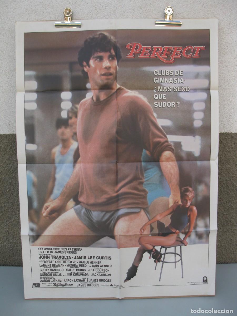 Cine: PERFECT - P&Oacute;STER - CARTEL DE LA PEL&Iacute;CULA - JOHN TRAVOLTA - JAMIE LEE CURTIS - JAMES BRIDGES.