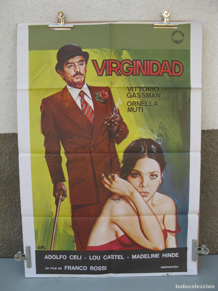 Cine: VIRGINIDAD - P&Oacute;STER - CARTEL DE LA PEL&Iacute;CULA - VITTORIO GASSMAN - ORNELLA MUTI - FRANCO ROSSI.