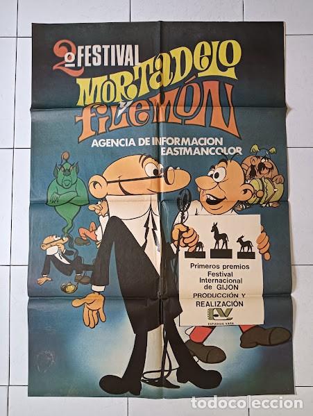 Cine: VKD 2393 2&ordm; FESTIVAL MORTADELO Y FILEMON IBA&Ntilde;EZ ANIMACION POSTER ORIGINAL 70X100 ESTRENO