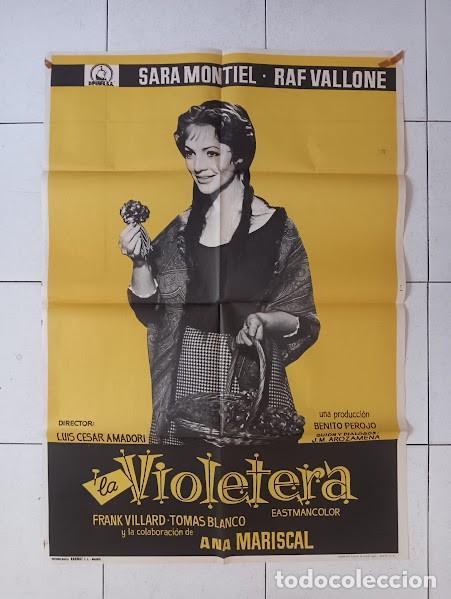 Cine: VKD 2395 LA VIOLETERA SARA MONTIEL POSTER ORIGINAL 70X100 ESPA&Ntilde;OL R-72