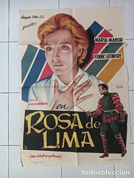 Cine: VKD 2409 ROSA DE LIMA MARIA MAHOR FRANK LATIMORE POSTER ORIGINAL 70X100 ESTRENO