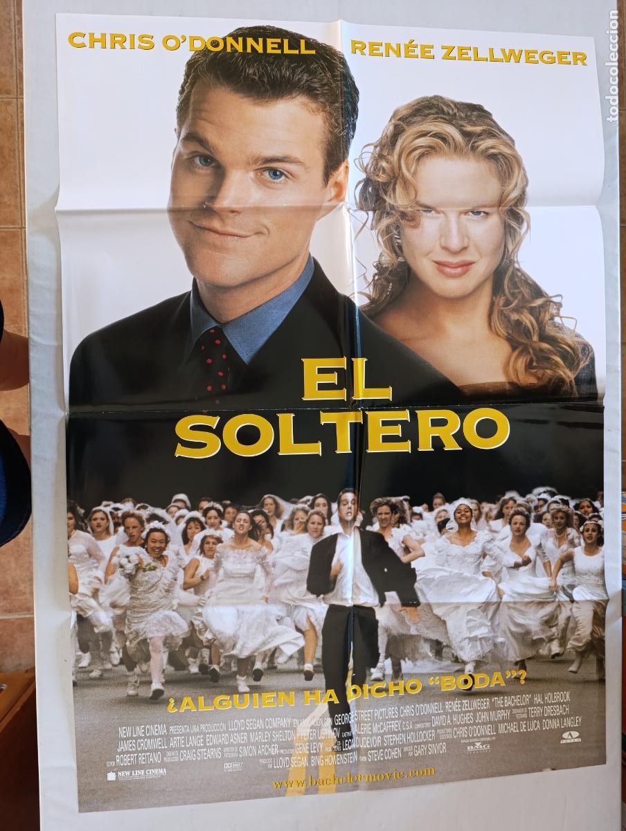 Cine: POSTER ORIGINAL EL SOLTERO - 96 X 68 CM - CHRIS O'DONNELL, RENEE ZELLWEGER (388)