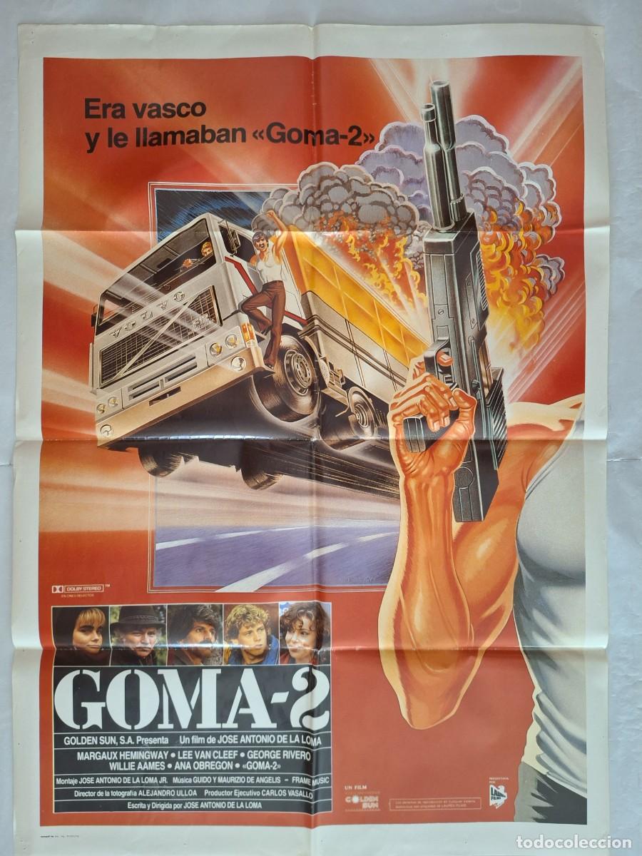 Cine: ANTIGUO CARTEL CINE GOMA - 2 JOSE ANTONIO DE LA LOMA ANA OBREGON LEE VAN CLEEF 1984 RV CC-1244