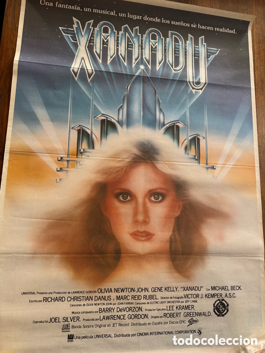 Cine: XANADU CARTEL OLIVIA NEWTON-JOHN GENE KELLY POSTER ORIGINAL