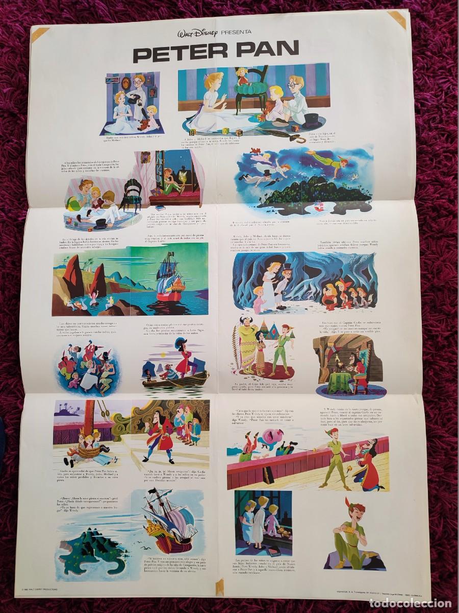 Cine: LOTE 4 CARTELES-POSTERS: BAMBI, BLANCANIEVES, MARY POPPINS, PETER PAN MUY BUEN ESTADO