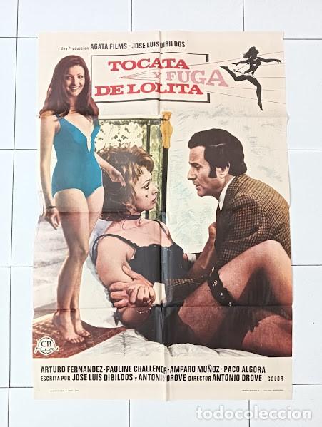 Cine: VKD 2413 TOCATA Y FUGA DE LOLITA AMPARO MU&Ntilde;OZ ARTURO FERNANDEZ POSTER ORIGINAL ESTRENO 70X100
