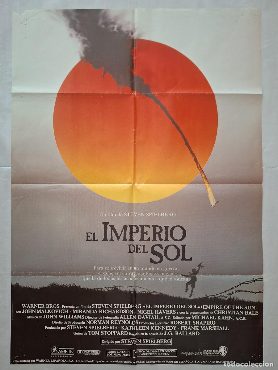 Cine: ANTIGUO CARTEL CINE EL IMPERIO DEL SOL STEVEN SPIELBERG 1987 RV CC-1247