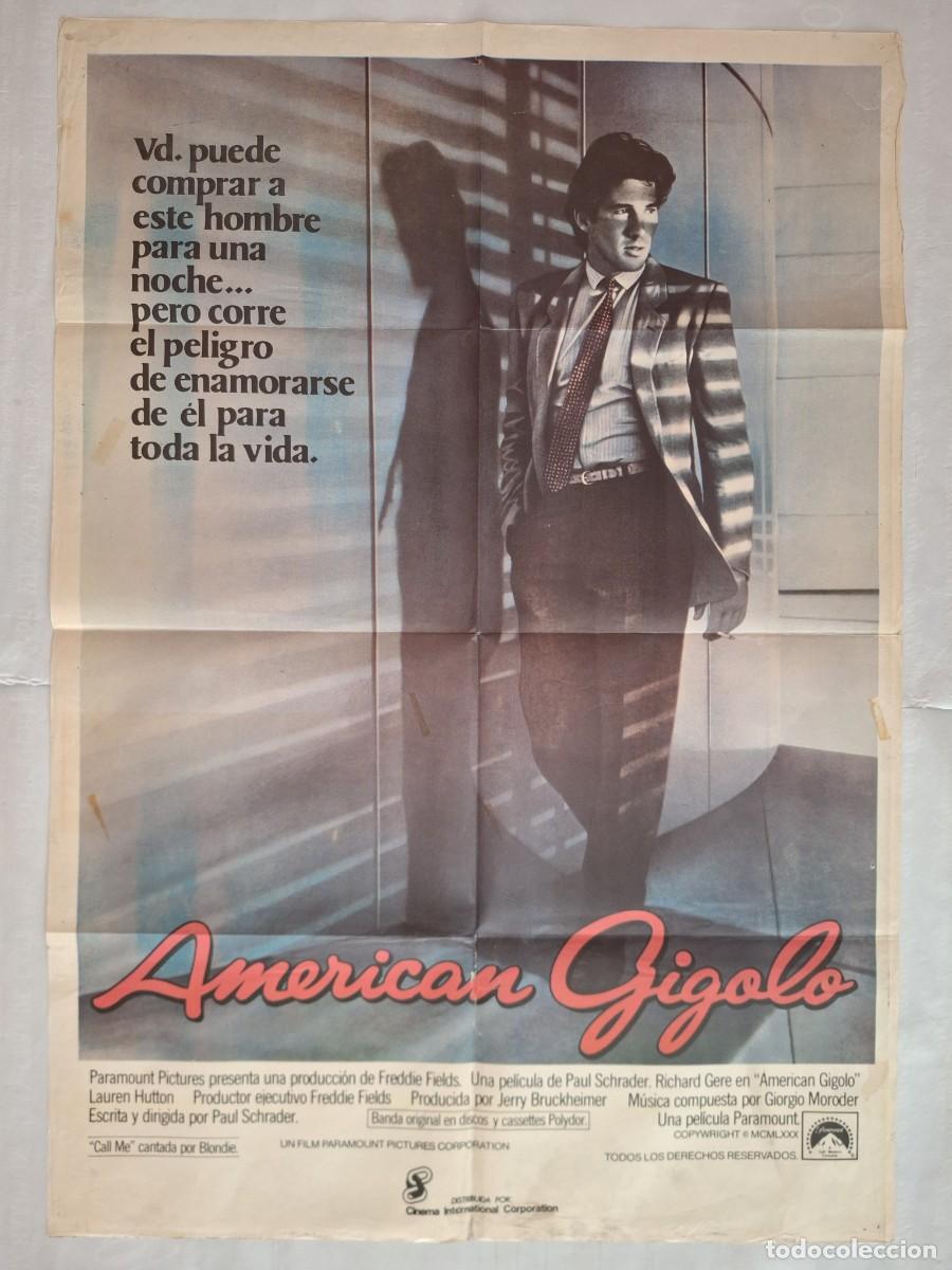 Cine: ANTIGUO CARTEL CINE AMERICAN GIGOLO RICHARD GERE 1980 RV CC-1248