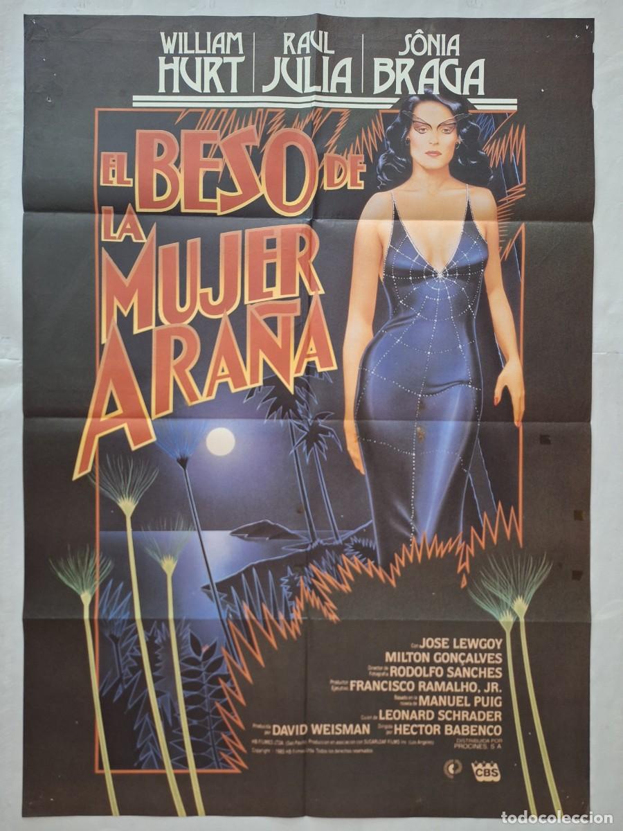 Cine: ANTIGUO CARTEL CINE EL BESO DE LA MUJER ARA&Ntilde;A SONIA BRAGA 1980 RV CC-1250
