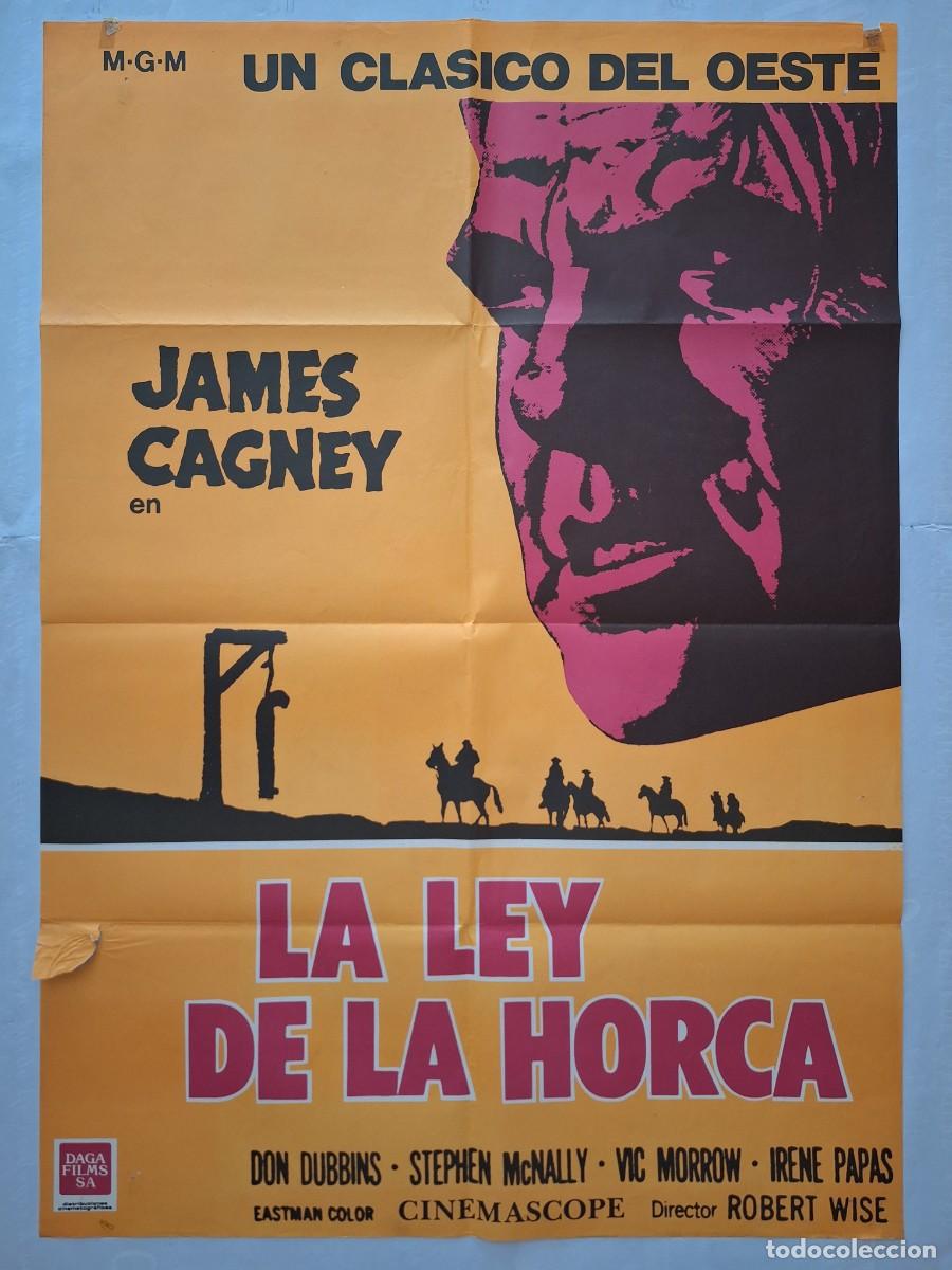 Cine: ANTIGUO CARTEL CINE LA LEY DE LA HORCA JAMES CAGNEY M.G.M. RV CC-1255