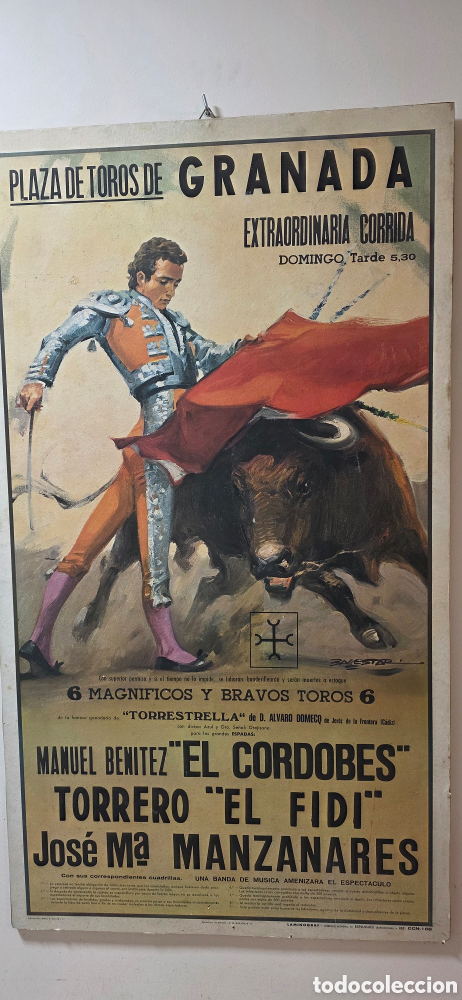 Cine: Original Vintage P&oacute;ster que anuncia una corrida de toros