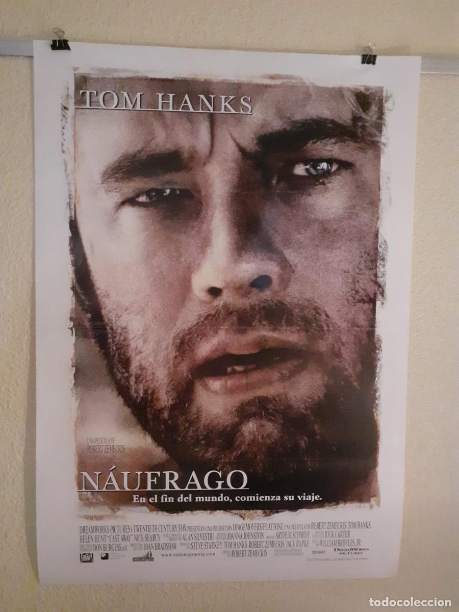 Cine: Cartel original de cine N&aacute;ufrago (2000) Tom Hanks 98x68