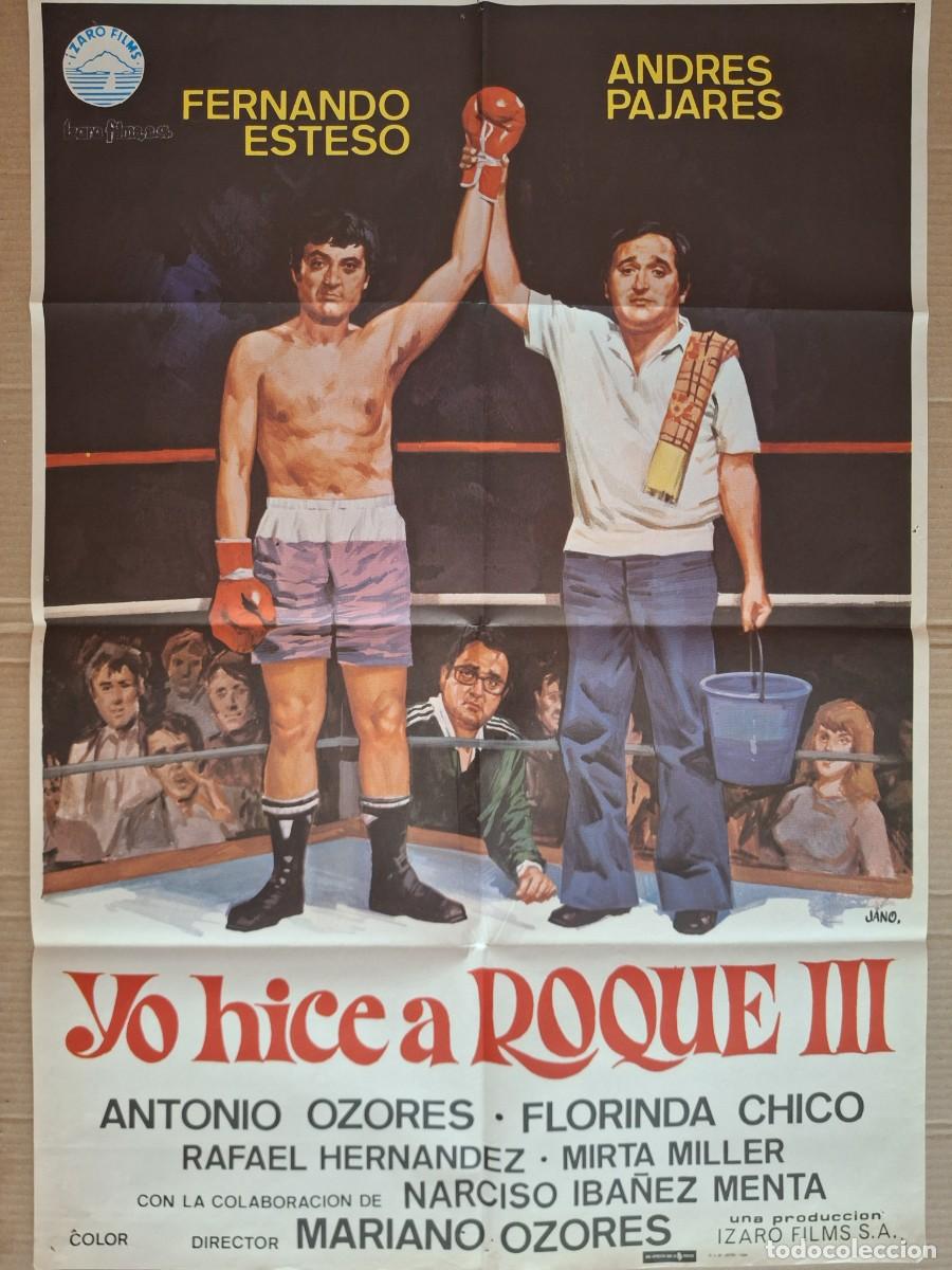 Cine: CARTEL CINE YO HICE A ROQUE III FERNANDO ESTESO ANDRES PAJARES A&Ntilde;O 1980 ILUSTRA JANO A 244