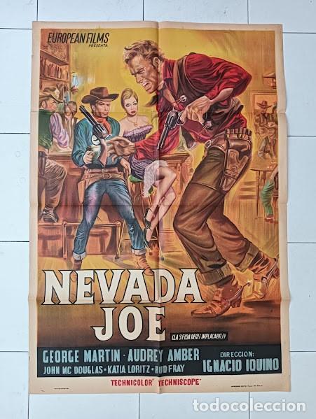 Cine: EPX 0496 OESTE NEVADA JOE GEORGE MARTIN IQUINO KATIA LORITZ SPAGHETTI POSTER ORIG ARGENTINO 75X110