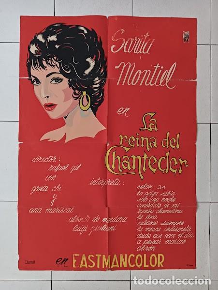 Cine: EPX 0499 LA REINA DEL CHANTECLER SARA MONTIEL POSTER ORIGINAL MEJICANO 70X100