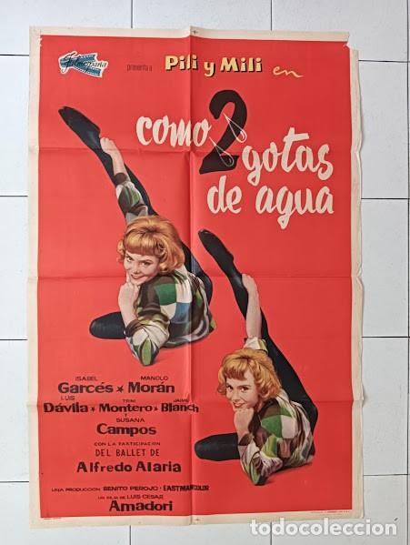 Cine: EPX 0501 COMO 2 GOTAS DE AGUA PILI Y MILI POSTER ORIGINAL ARGENTINO 75X110