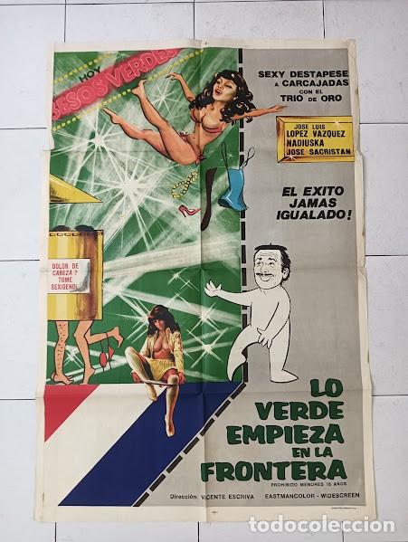 Cine: EPX 0503 LO VERDE EMPIEZA EN LOS PIRINEOS LOPEZ VAZQUEZ NADISUKA POSTER ORIGINAL ARGENTINO 75X110
