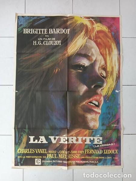 Cine: VKD 2417 LA VERITE BRIGITTE BARDOT CLOUZOT MAC POSTER ORIGINAL 70X100 ESTRENO