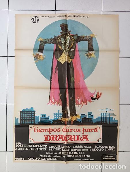 Cine: VKD 2424 TIEMPOS DUROS PARA DRACULA JOSE LIFANTE JOAQUIN ROA POSTER ORIGINAL 70X100 ESTRENO