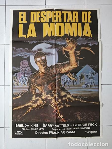 Cine: VKD 2428 EL DESPERTAR DE LA MOMIA FRANK AGRAMA TERROR POSTER ORIGINAL 70X100 ESTRENO