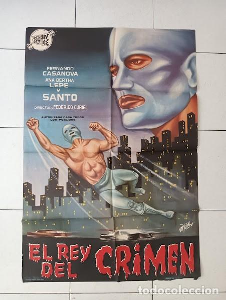 Cine: VKD 2430 SANTO EL REY DEL CRIMEN enmascarado de plata YA&Ntilde;EZ POSTER ORIGINAL 70X100 ESTRENO