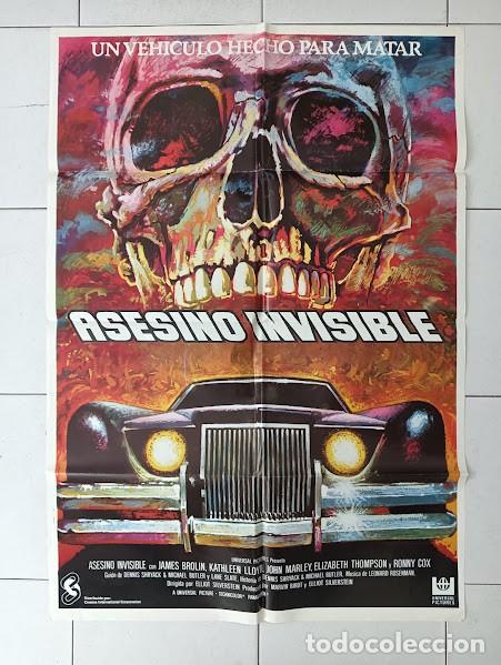 Cine: VKD 2433 ASESINO INVISIBLE The Car JAMES BRULIN MAC POSTER ORIGINAL ESTRENO 70X100 raro