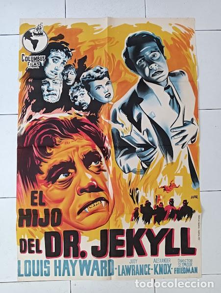 Cine: VKD 2435 EL HIJO DEL DR. JEKYLL LOUIS HAYWARD JANO POSTER ORIGINAL 70X100 ESTRENO LITOGRAFIA