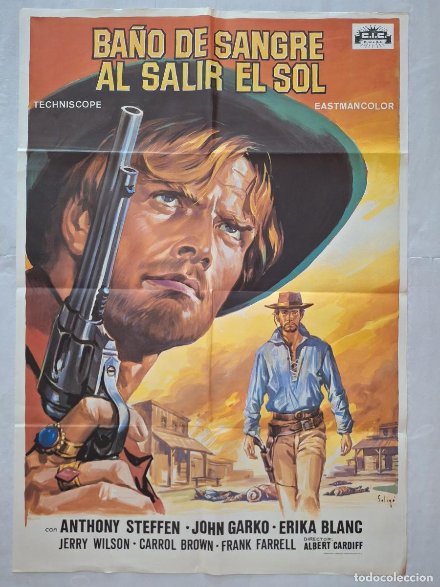 Cine: ANTIGUO CARTEL CINE BA&Ntilde;O DE SANGRE AL SALIR EL SOL RV CC-1264
