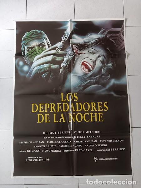 Cine: VKD 2439 LOS DEPREDADORES DE LA NOCHE JESUS FRANCO CAROLINE MUNRO POSTER ORIGINAL 70X100 ESTRENO