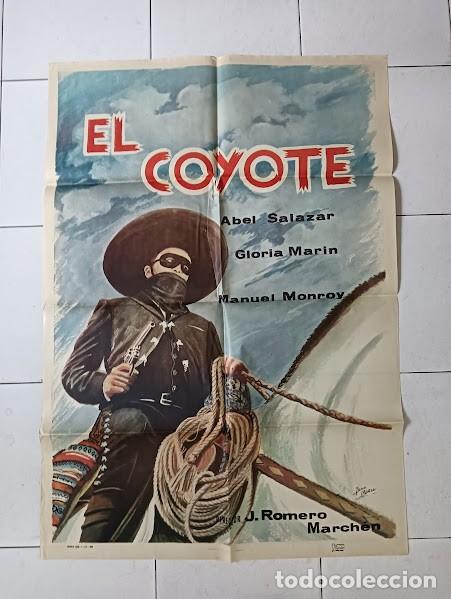 Cine: VKD 2452 EL COYOTE ABEL SALAZAR JESUS FRANCO SPAGHETTI POSTER ORIGINAL 70X100 ESPA&Ntilde;OL