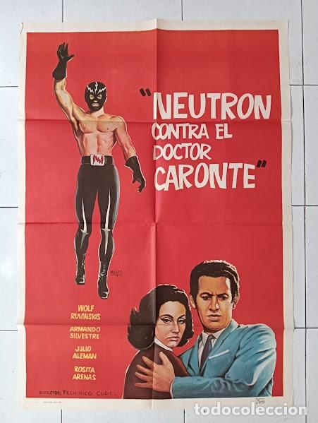 Cine: VKD 2454 NEUTRON CONTRA EL DOCTOR CARONTE WOLF RUVINSKIS wrestling MARCO POSTER ORIGINAL 70X100 ESTR