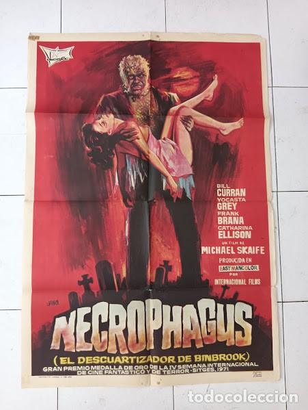 Cine: VKD 2455 NECROPHAGUS EL DESCUARTIZADOR DE BINBROOK BILL CURRAN JANO POSTER ORIGINAL 70X100 ESTRENO