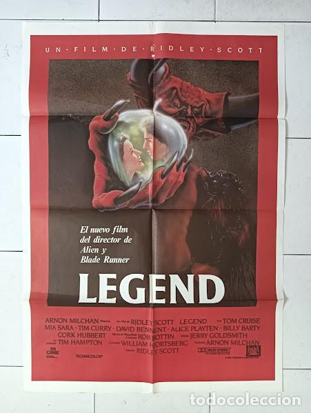 Cine: VKD 2464 LEGEND RIDLEY SCOTT TOM CRUISE MIA SARA POSTER ORIGINAL 70X100 ESTRENO